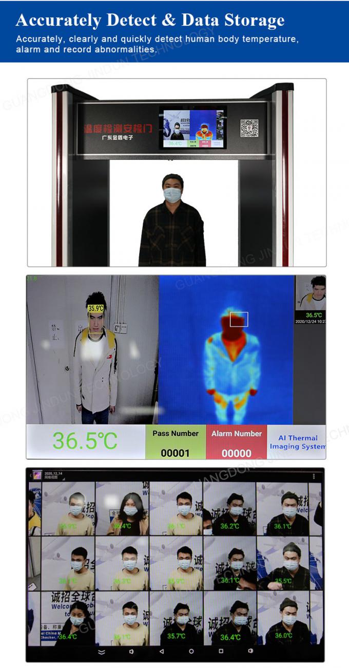 通り抜け通路の声警報の赤外線赤外線画像のカメラの温度のスキャンのゲート